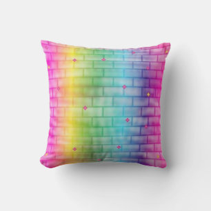 Colourful Bricksgreen Stars Pillow