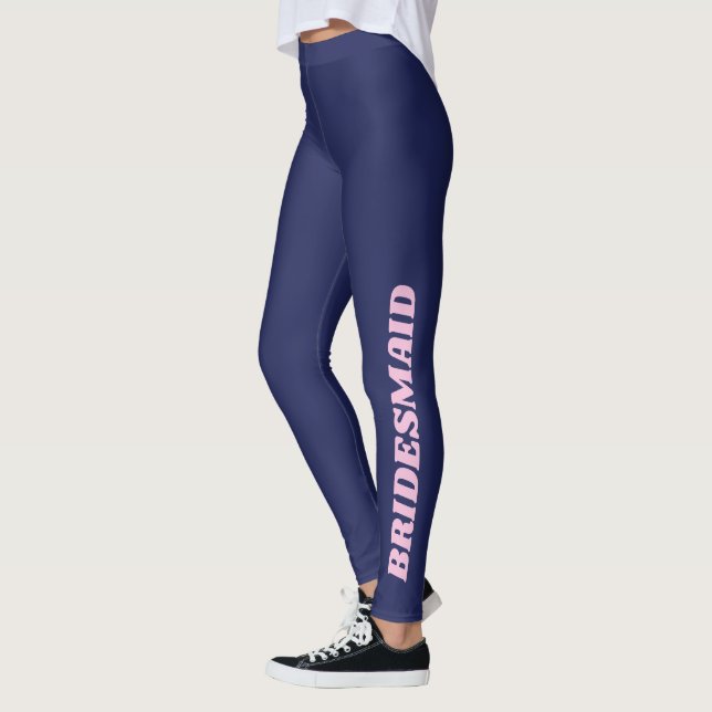 Colourful Bridesmaid Squad Bachelorette Party Leggings (Left)
