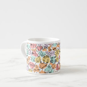 Colourful bright birthday pattern espresso cup