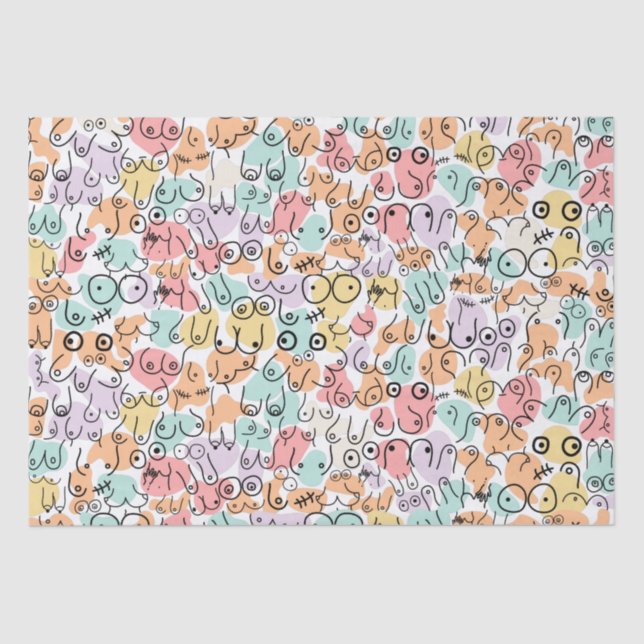 Colourful bright birthday pattern tissue paper (Front)