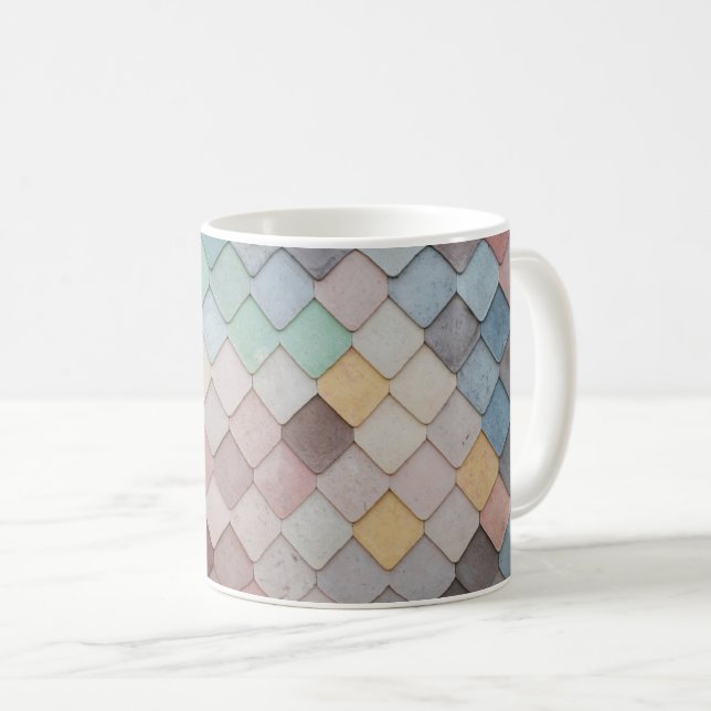 Colourful Bright Bricks Wall – Vibrant Urban Desig Coffee Mug (Front Right)