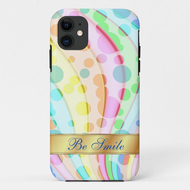 Colourful bright circle iPhone Case (Back)