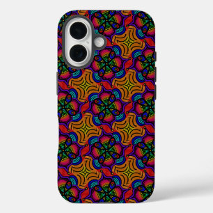 Colourful Bright Colouring Book Mandala Illustrati iPhone 16 Case