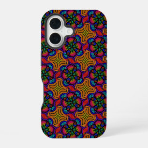 Colourful Bright Colouring Book Mandala Illustrati iPhone 16 Case
