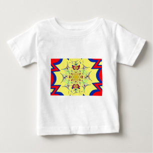 Colourful Bright Floral Damask Design Art Print Baby T-Shirt