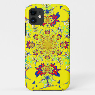 Colourful Bright Floral Damask Design Art Print iPhone 11 Case