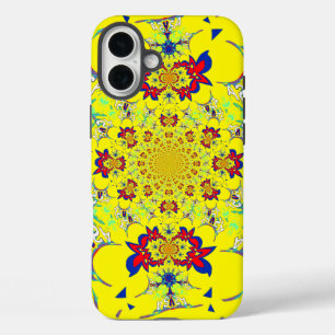 Colourful Bright Floral Damask Design Art Print iPhone 16 Plus Case