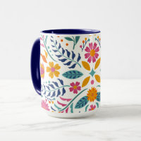 Colourful Bright Floral Modern Botanical Flowers