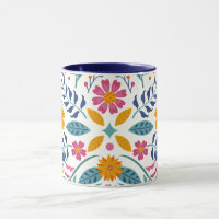 Colourful Bright Floral Modern Botanical Flowers