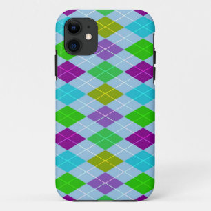 Colourful Bright Harlequin Geometric Pattern iPhone 11 Case