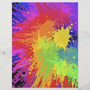 Colourful Bright Ink Splat Design Vector Flyer