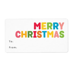 Colourful & Bright Merry Christmas Rectangular Gif