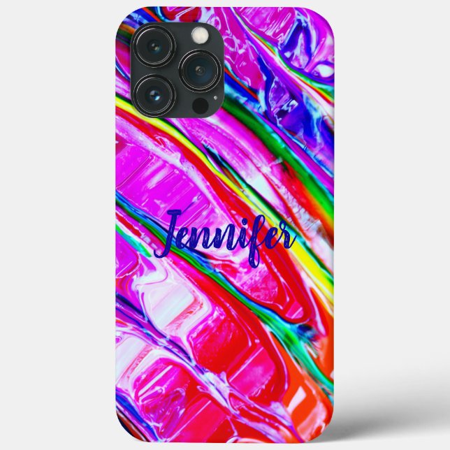 Colourful Bright Neon Personalised Case-Mate iPhone Case (Back)