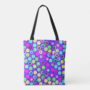 Colourful Bright Polka Dot Tote Bag