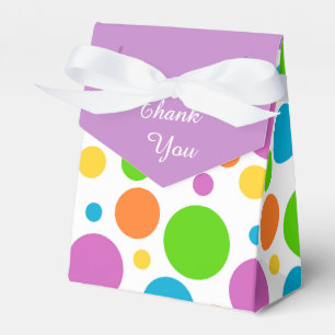 Colourful Bright Rainbow Dots Favour Box