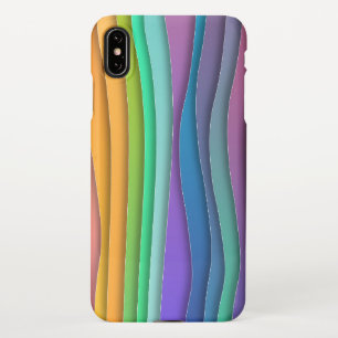 Colourful Bright Rainbow Stripes Pattern iPhone Case