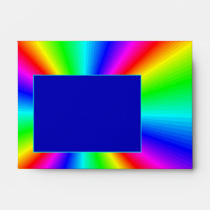 Colourful Bright Rainbow Wedding Invitation Envelope