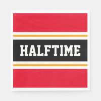 Colourful Bright Red Yellow Black HALFTIME Stripes