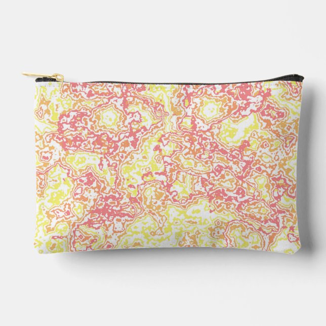 Colourful Bright Retro Mod Boho Hippie Funky Marbl Accessory Pouch (Front)