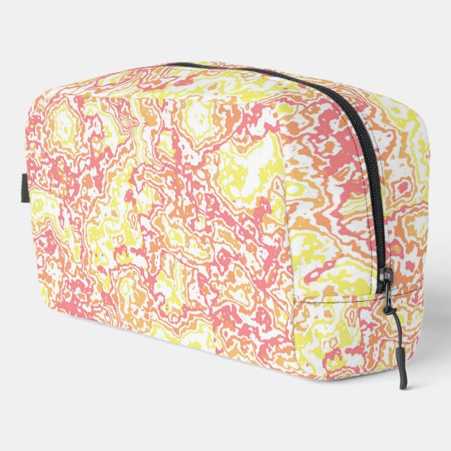 Colourful Bright Retro Mod Boho Hippie Funky Marbl Dopp Kit (Right Corner)