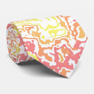 Colourful Bright Retro Mod Boho Hippie Funky Marbl Tie