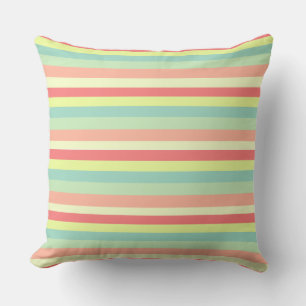Colourful Bright Stripes Cushion
