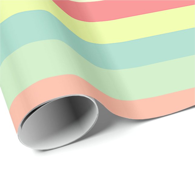 Colourful Bright Stripes Wrapping Paper (Roll Corner)