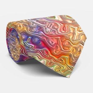 Colourful Bright Stylish Abstract Swirl Pattern Tie