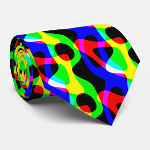 colourful bright tiled pattern tie