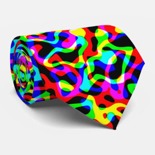 colourful bright tiled pattern tie