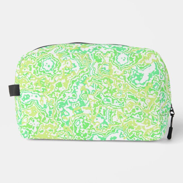 Colourful Bright Trippy Groovy Funky Hippie Marble Dopp Kit (Front)