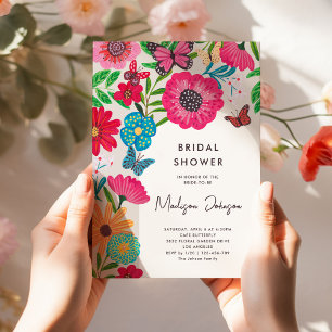 Colourful Bright Wildflower Bridal Shower Invitation