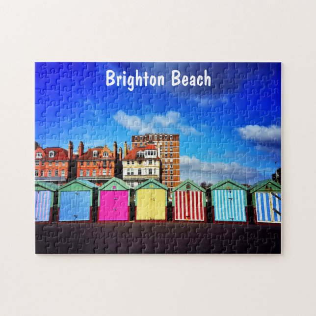 Colourful Brighton Beach Huts Jigsaw Puzzle (Horizontal)