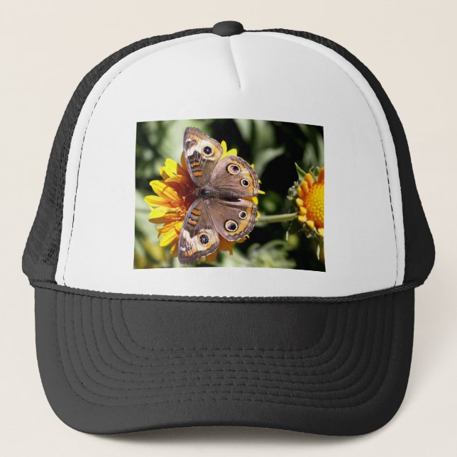 Colourful Brown Butterfly with Multiple Eyes Trucker Hat (Front)