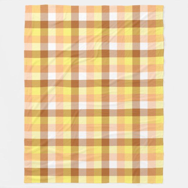 Colourful Brown Orange Yellow Fall Pattern Fleece Blanket (Front)