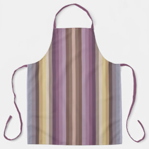 Colourful Brown Purple Colours Of The Year Stripes Apron