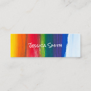 Colourful Brush Strokes Artist Mini Business Card