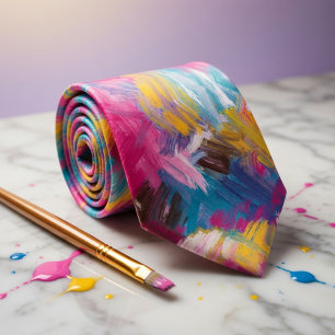 Colourful Brush Strokes Tie