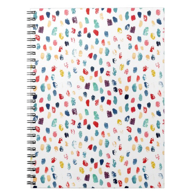 Colourful Brush Strokes: Watercolor Seamless. Notebook (Front)