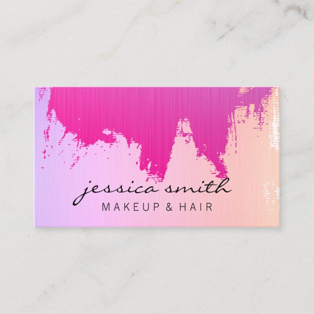 Colourful Brushed (Glamour) Business Card (Front)