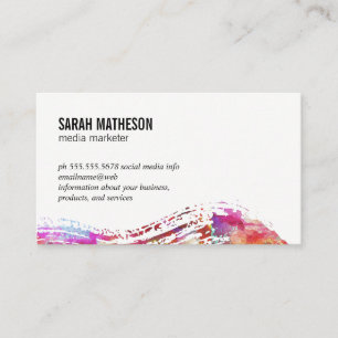 Colourful Brushed Texture Business Card