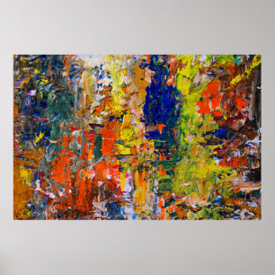 Colourful Brushstroke Abstract – Artist Palette Poster