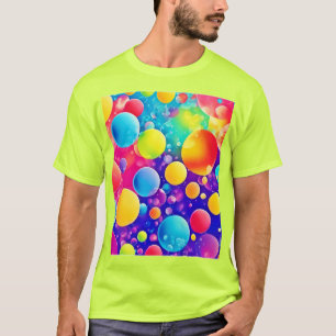 Colourful Bubble Abstract Art T-Shirt