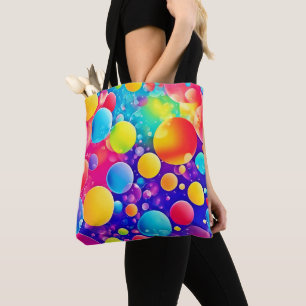 Colourful Bubble Abstract Art Tote Bag