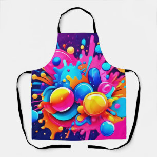 Colourful Bubble Blast Apron