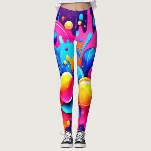 Colourful Bubble Blast Leggings