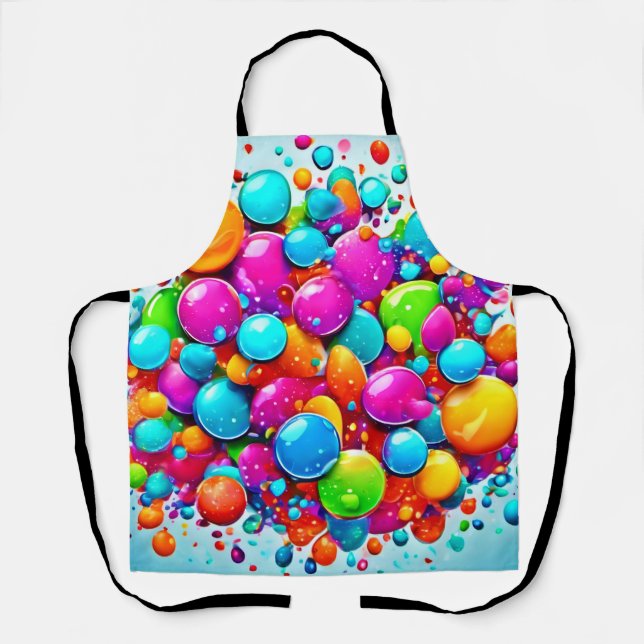 Colourful Bubble Explosion Apron (Front)