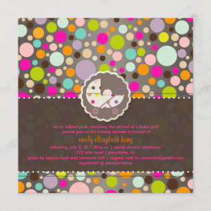 Colourful Bubble Gum/Dots Birth Announcement