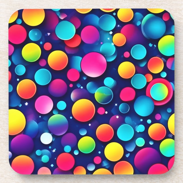 Colourful Bubble Symphony Coaster (Front)