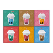 Colourful Bubble Tea 6 Pack
